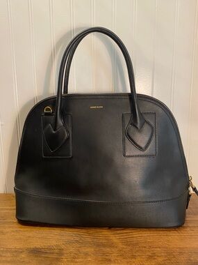 Anne Klein - Black Dome Satchel Handbag